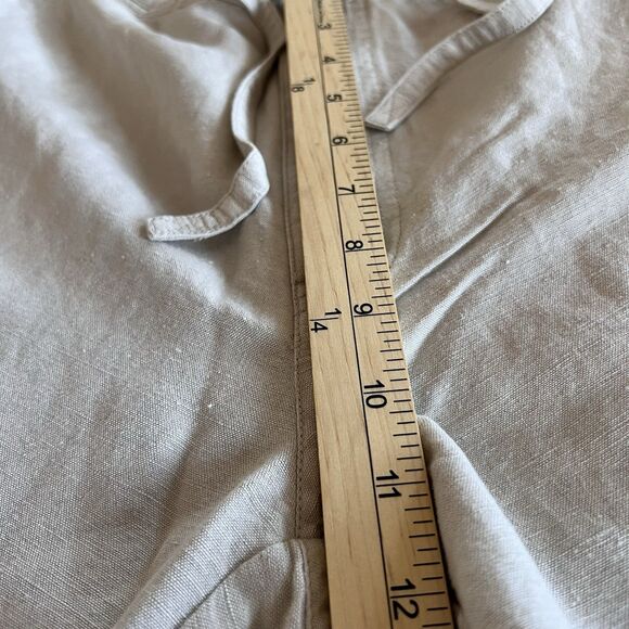 Cubavera Pants Mens Large Beige Linen Drawstring Beach Casual Relax Pocket Light - Picture 8 of 9